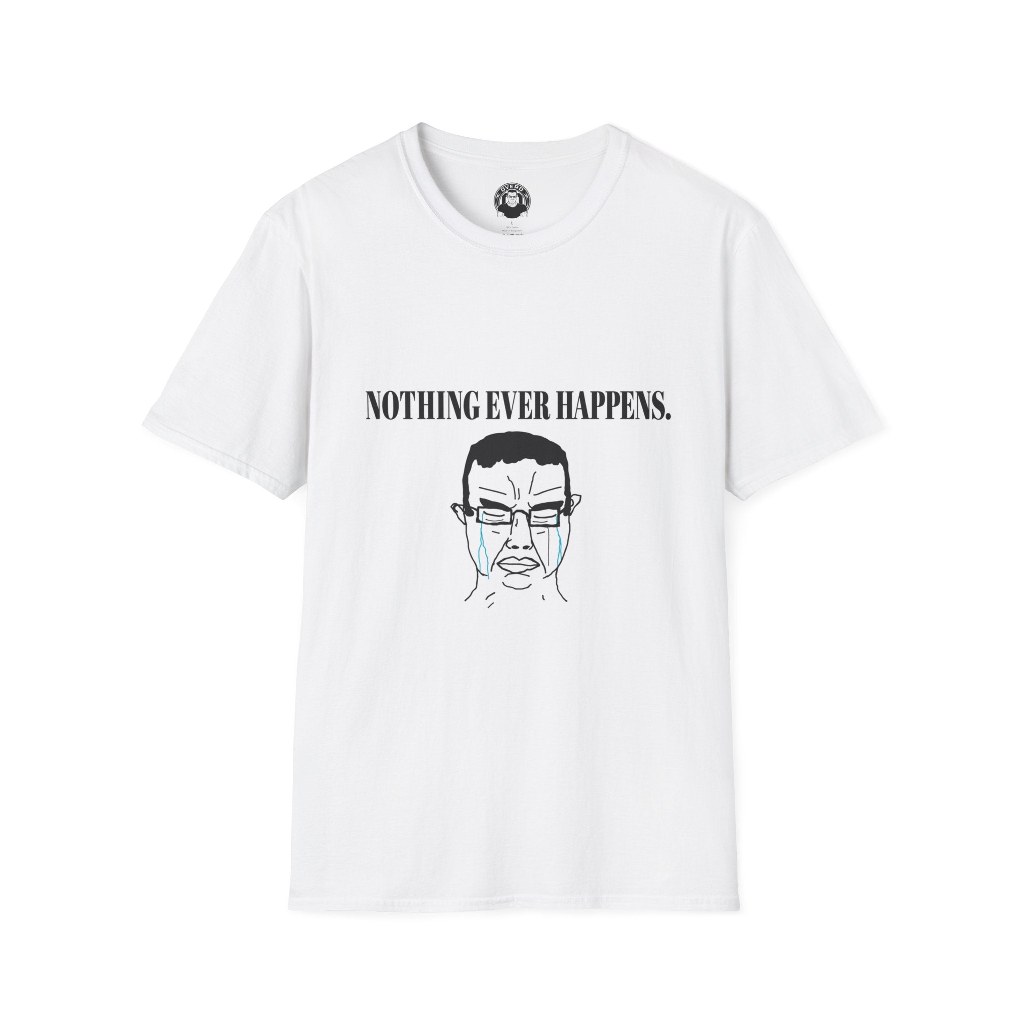 NOTHING EVER HAPPENS WHITE TEE
